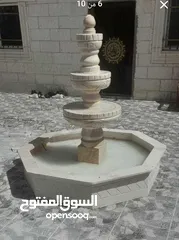  2 نوافير وشلالات وباربيكو وجميع انواع ديكورات الحجر الطبيعي  العنوان الزرقاء الجديده