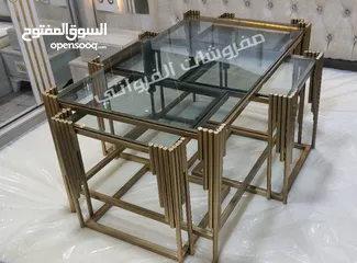  1 اطقم طربيزات عدة موديلات  حديد وخشب