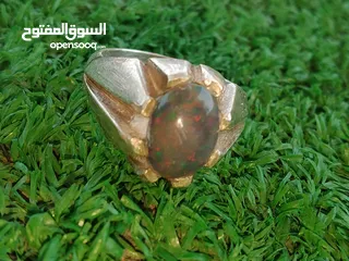 4 خاتم اوبال فل فاير طبيعي عالفحص بسعر حرق