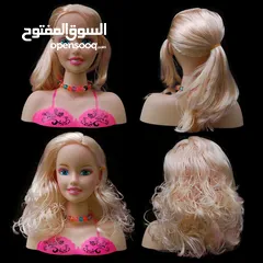  10 رأس تسريحة شعر  اللعبه  و وضع المكياج للوجه