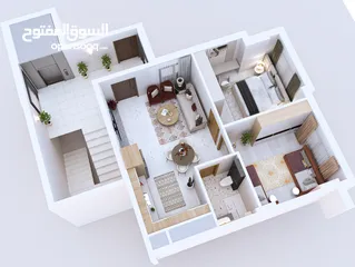  12 استوديو 74 متر (مكون من غرفتين نوم) للبيع في الماصيون بجانب مطعم سيجافريدو, بالقرب من وزارة العدل .
