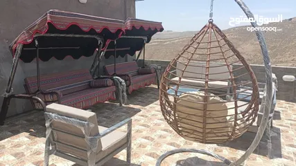  8 مراجيح واطقم رتان وحديد وعش بلبل وعشب صناعي افضل واجود االانواع خبره 25 سنه