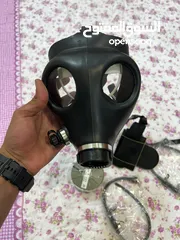  1 قناع غاز للدخان مضاد للغاز المزيل للدموع