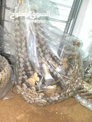  6 ثريات كىيستال مستعمل بحاله متوسطة