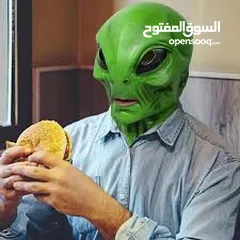  3 مقلب قناع الرأس  و الرقبه تنكري  تقمص الرجل   الفضائي من  الجلد المرن  السميك  يناسب جميع الاحجام و