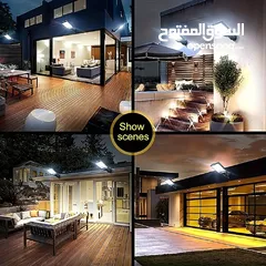 9 مصابيح الحركة الشمسية الجديدة مع جهاز تحكم عن بعد،