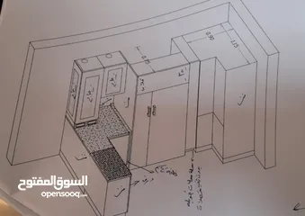  6 مطبخ نظام أمريكي لون سكني خشب أكريلك إسباني للبيع بسعر مغري من المالك مُباشرة لم يتم تركيبه