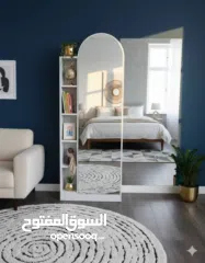  6 مرآة أرضية فاخرة مع رفوف جانبية – قطعة ديكور تخطّف الأنظار حوّلي أي زاوية في بيتك لمساحة أني