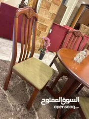  3 طاولة سفره 6 كراسي خشب تك