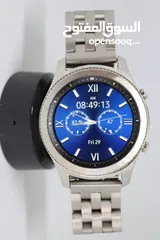  2 SAMSUNG GALAXY WATCHE GEAR S3 CLASSIC 46MM SMART WATCHE WITH STEEL METAL BAND