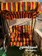  14 مراجيح ثلاثية وثنائية ورباعية واطقم رتان 5 و7 مقاعد واطقم كنب حديد قوية وعش البلبل حجم جامبو رائعة
