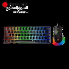  5 Fantech Atom63 MK859c Mechanical Gaming Keyboard & Mouse Arabic/English