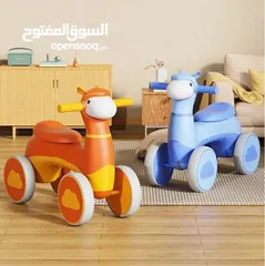  8 دراجة أطفال بأربع عجلات بشكل خروف  مع إضاءة  وموسيقى ممتعة مناسبة للأطفال من عمر سنة ونصف حتى 4 .