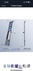  4 Cooling fan PS5 Slim KASTWAV نظام تبريد هادئ و صامت مع 3 مراوح مبرد مع إضاءة 5 volts AC