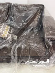  2 طقم غرفه معيشه سويد 4 سم نبوك وجلد جديد لم يستعمل