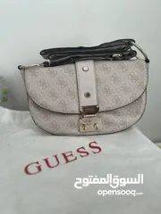  2 Original Guess white and pink crossbody bag