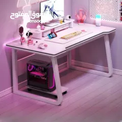  4 مكتب الجيمنج و الالعاب الاحترافي لون ابيض
