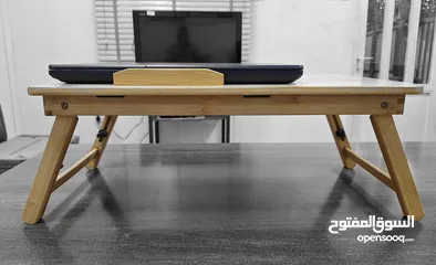  9 Bamboo laptop stand... حامل لابتوب من خشب البامبو