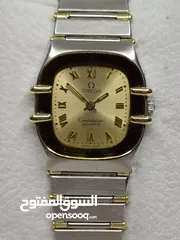  5 ساعة اوميغا نسائية نص بار ذهب lady omega gold and steel