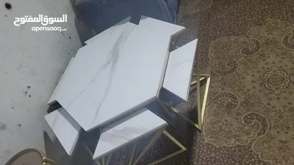  15 طرابيزات حديد باسعار مميزه لون ذهبي و فضي كل موديل الو سعر مختلف