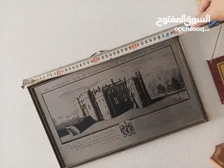  8 لوحة فنية نحاس أبيض لقلعة بيكتون الشهيرة