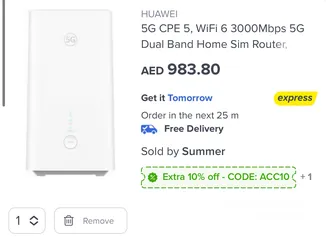  2 Huawei Brovi plus WiFi6 SiM 5G High Speed