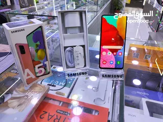  7 حبه وكالة Samsung A51 جيجا 128 رام 16 معه الكرتونه واغراضو متوفر توصيل