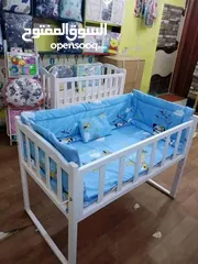  19 سرير اطفال خشب زان