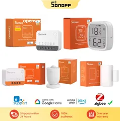  12 سونوف Zigbee حساسات ذكية  تحكم ذكي وأمان متكامل تعمل مع اليكسا SONOFF ZIGBEE WORK WITH ALEXA GOOGLE