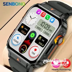  1 ساعة Senbono Air3 الذكية للرجال والنساء ، شاشة عرض Amoled Hd مع إمكانية الاتصال والرد اللاسلكي
