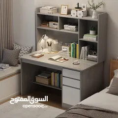  8 مكتب دارسي أنيق وعملي تصميم ذكي  ليوفر مساحة كبيرة مناسب المدارس والجامعات اللابتوب والكمبيوتر .