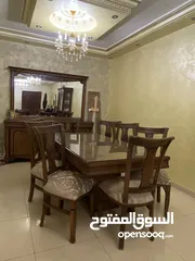  2 غرفة سفرة قشرة بلوط ملبس زان 4 قطع  8 كراسي