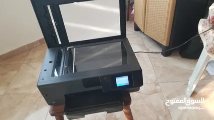  4 طابعة اسود مع سكانر وفاكس وحبر ويرلس لاسلكي 120 شيقل فقط