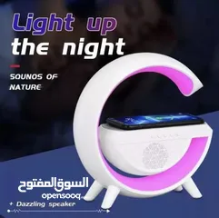  5 Led wireless charging speaker مكبر الصوتLED شحن لاسلكية بالحجم الكبير الاكبر في الأسواق .