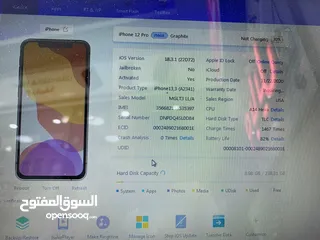 12 iPhone 12 Pro (256) GB ايفون 12 برو  256 جيجا مستعمل بحالة ممتازة  غير مصلح او مغير اي قطع نهائياً.
