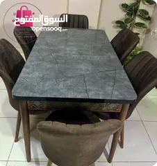  24 نقدم لكِ/لكِ طاولة طعام مستطيلة رائعة مع 6 كراسي، مصممة لتلبية جميع احتياجاتكِ/احتياجاتكِ