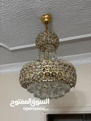  3 ثريات كريستال للبيع بحاله جيده
