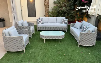  1 تجهيزات خارجيه لقعدات الصيف  اطقم جلسات  طاولات وكراسي  مراجيح  كراسي مسبح