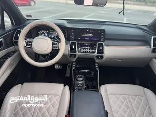  13 كايا سورينتو 2022 /فل الفل  فتحة سقف بانوراما  2x4 ///240Hp بنزين + كهرباء  ( Haybrid) 1600cc