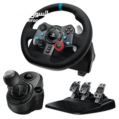  1 Logitech G29 Driving Force Racing Wheel for PS5, PS4, PC + Logitech Driving Force Shifter