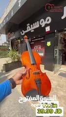  2 كمان ANTONELLA جديد مسكر بالكرتونه فل خشب مسطره خشب ومدوزن