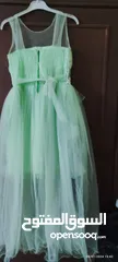  3 فستان اخضر قصير من قدام وطويل من ورا للبيع