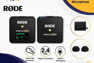  1 ميكرفون كاميرا رود Rode Wireless Go - Compact Wireless Microphone System, Transmitter and Receiver