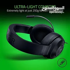  9 سماعة الألعاب Razer Kraken X خفيفة الوزن: 7.1 ريزر كراكين اكس خصم قوي قوي جداا