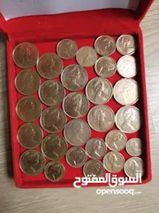  2 مجموعه عملات معدنیه قدیمیه elizabeth old coins
