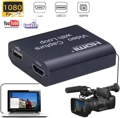  4 Video Capture Card with Loop Out, 4K HD 1080P