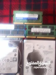  2 هاردسكات لاب توب ورامات وشاشة كمبيوتر