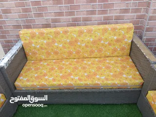  6 كنب حديقة راتان