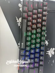  5 Mechanical Keyboard blue switch 60% like new for sale (Meetion  كيبورد ميكانيكي سويتش ازرقmk005)