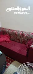  3 كنب كورنر صالون مخمل خمري وسجاده وطرابزتين وطاولة ويط وطاولة شاشه